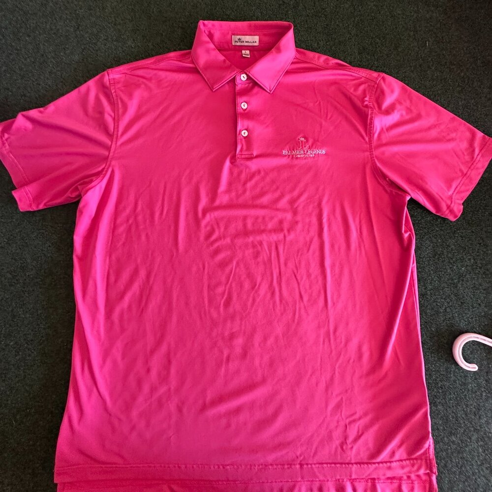 Peter Millar Men's Golf Polo L Palmer's Legend Country Club